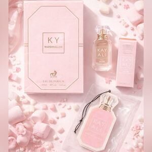 Kayali Yum Boujee Marshmallow 5mL + Alafiya 100mL Marshmallow EDP + Freshie Bund